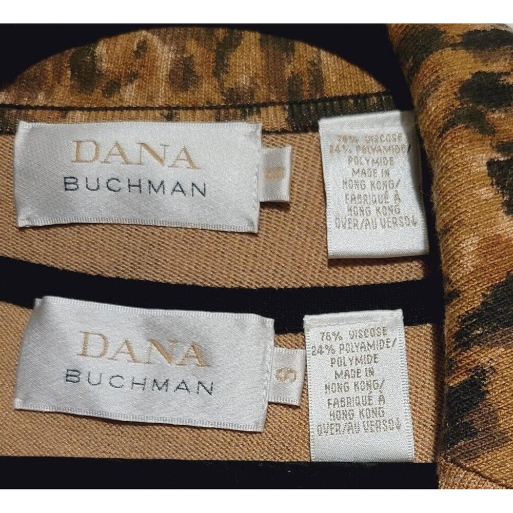 Vintage Dana Buchman Leopard Sweater Set Size Small Blazer Lapels‎ - Picture 4 of 9